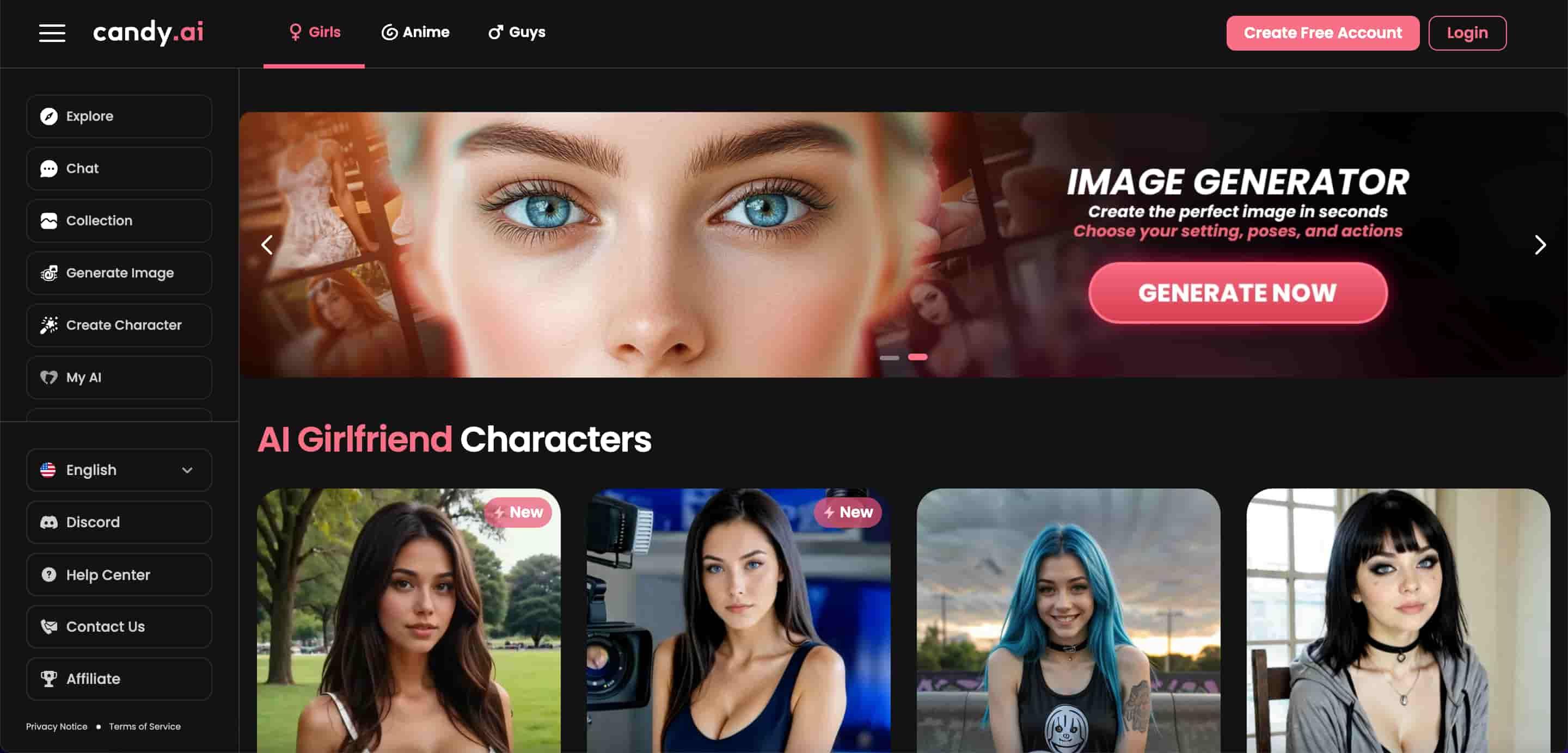 CandyAI Homepage Image