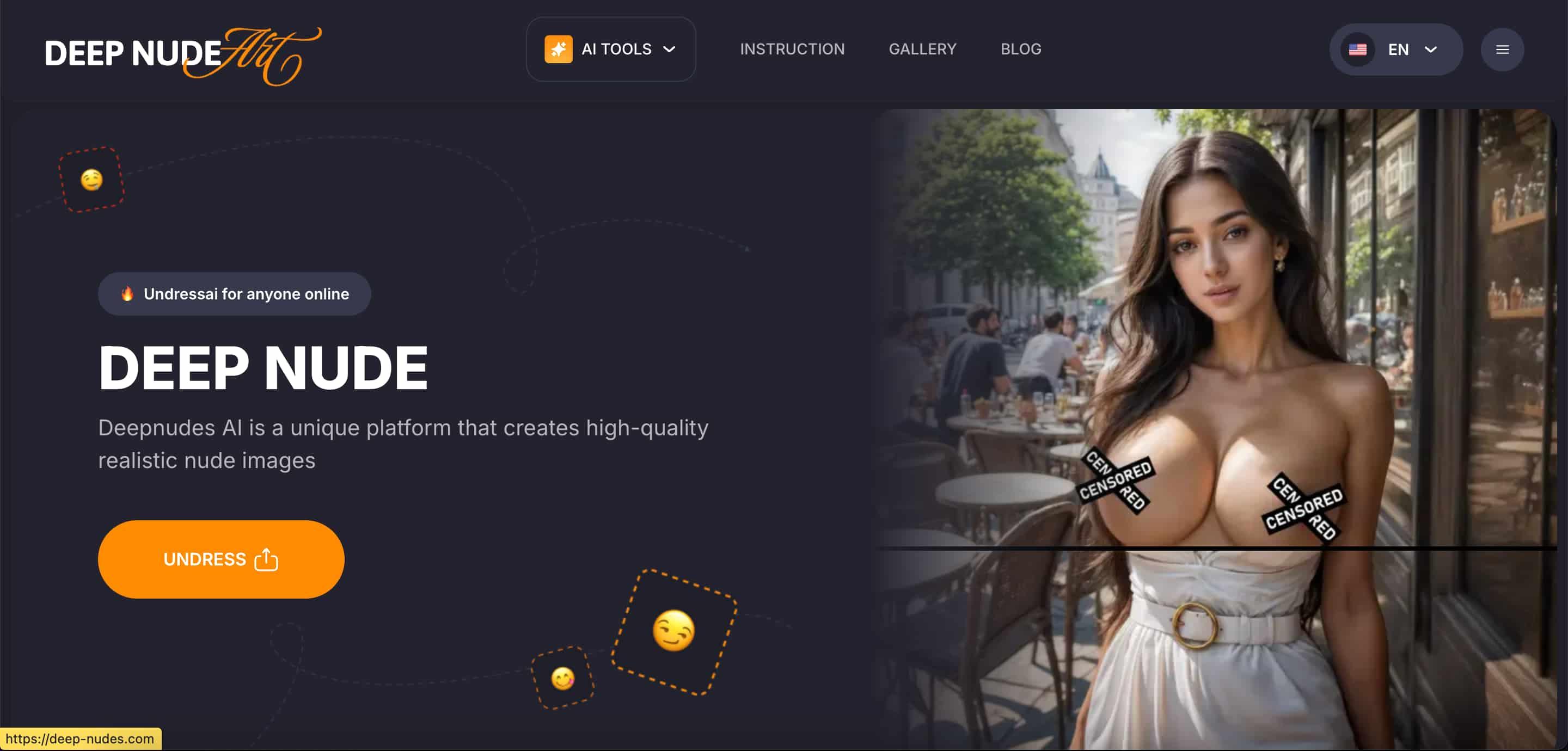 DeepNudes Homepage Image