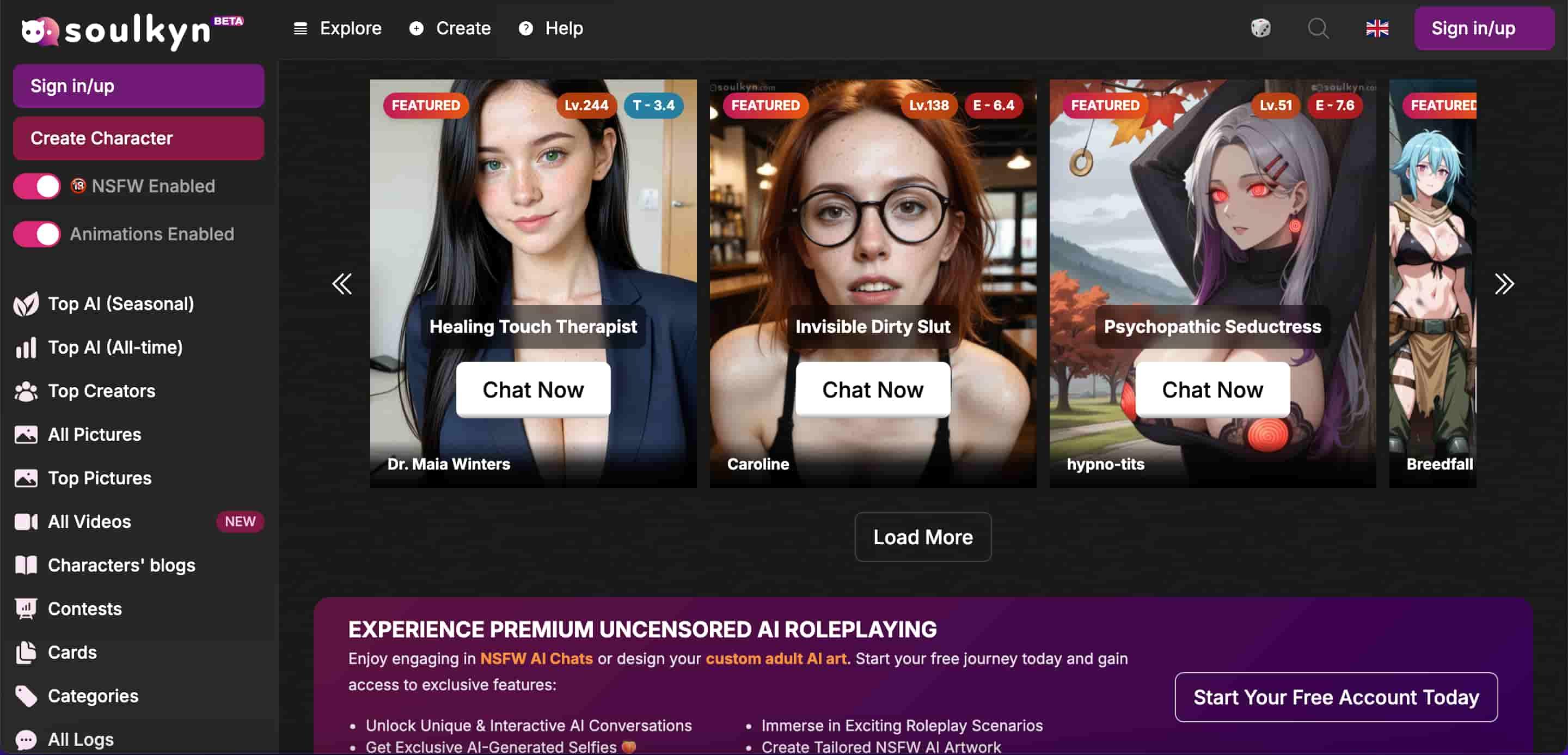 Soulkyn Homepage Image